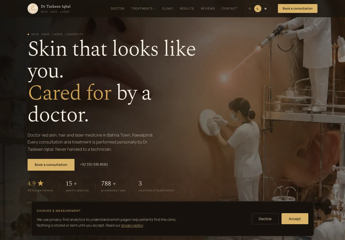 Dr Taskeen Iqbal homepage