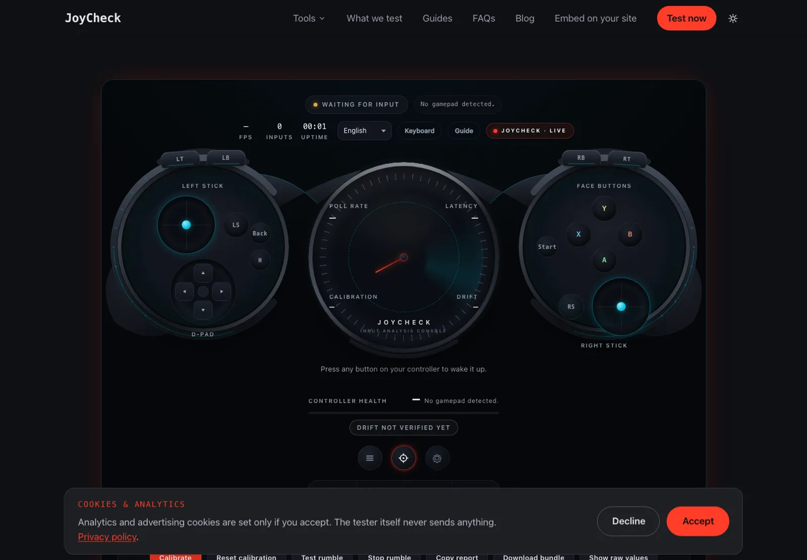 JoyCheck homepage, captured 16 September 2026