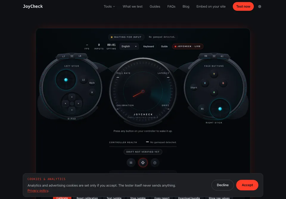 JoyCheck homepage