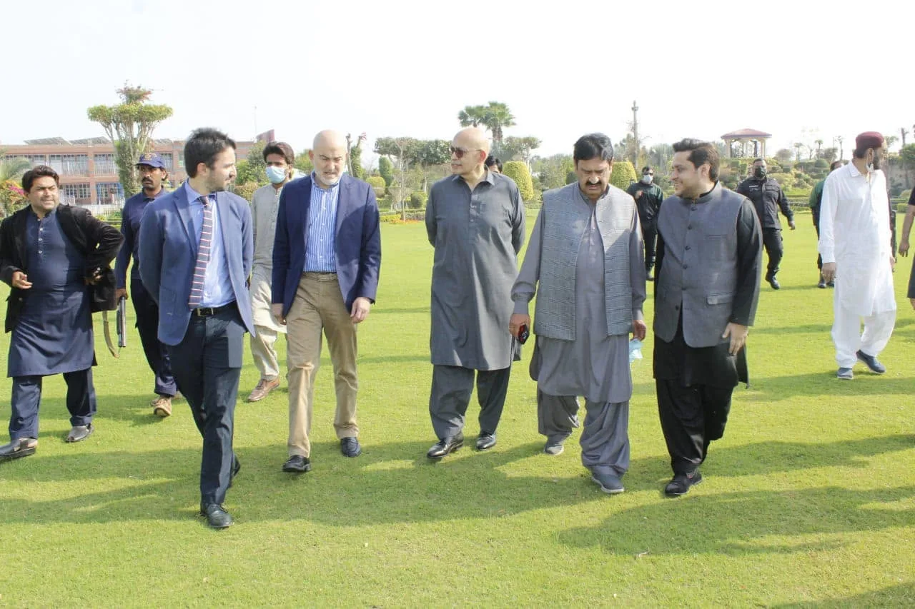 Walking with the Ambassador of Spain in Multan, March 2022.